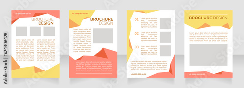 Club recruitment blank brochure layout design. Organize public meeting. Vertical poster template set with empty copy space for text. Premade corporate reports collection. Editable flyer paper pages