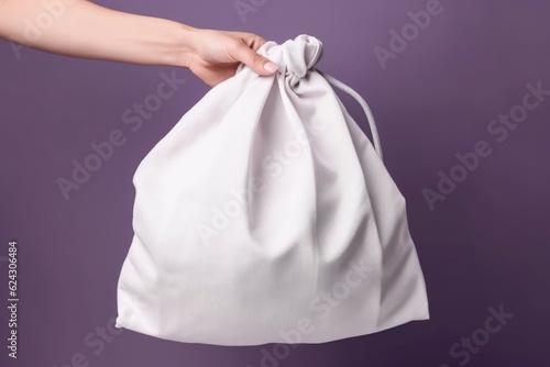 White hand bag. Generate Ai
