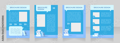 Home schooling program blank brochure layout design. Online courses. Vertical poster template set with empty copy space for text. Premade corporate reports collection. Editable flyer paper pages