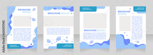 Donation to graduate school blank brochure layout design. Vertical poster template set with empty copy space for text. Premade corporate reports collection. Editable flyer paper pages