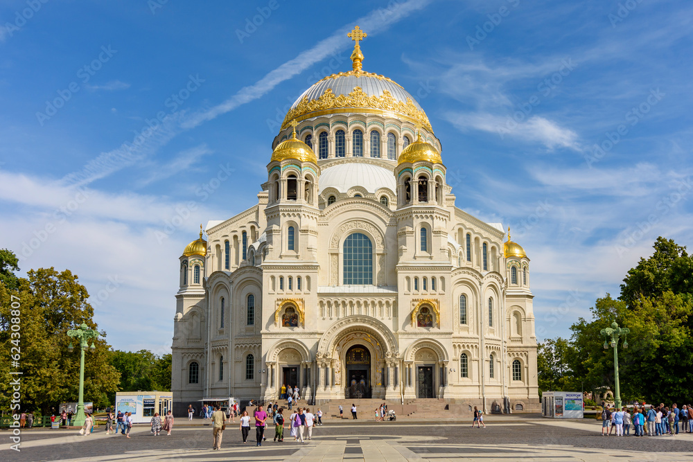 Naval Cathedral of Saint Nicholas in Kronstadt, St. Petersburg, Russia 