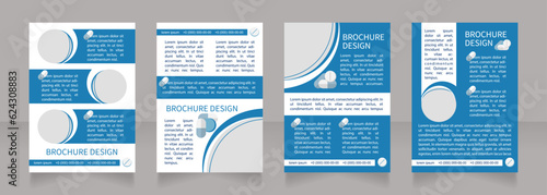 Coronavirus hospital treatment blank brochure layout design. Vertical poster template set with empty copy space for text. Premade corporate reports collection. Editable flyer paper pages