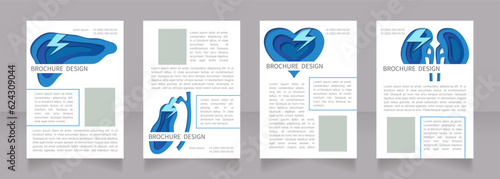 Medical laboratory tests blank brochure layout design. Vertical poster template set with empty copy space for text. Premade corporate reports collection. Editable flyer paper pages