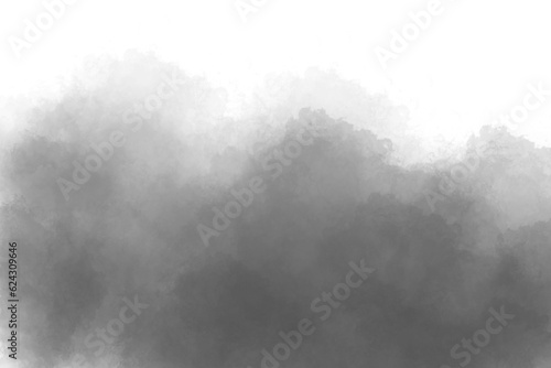 background of dark black smoke with white blank copy space isolated on PNG 