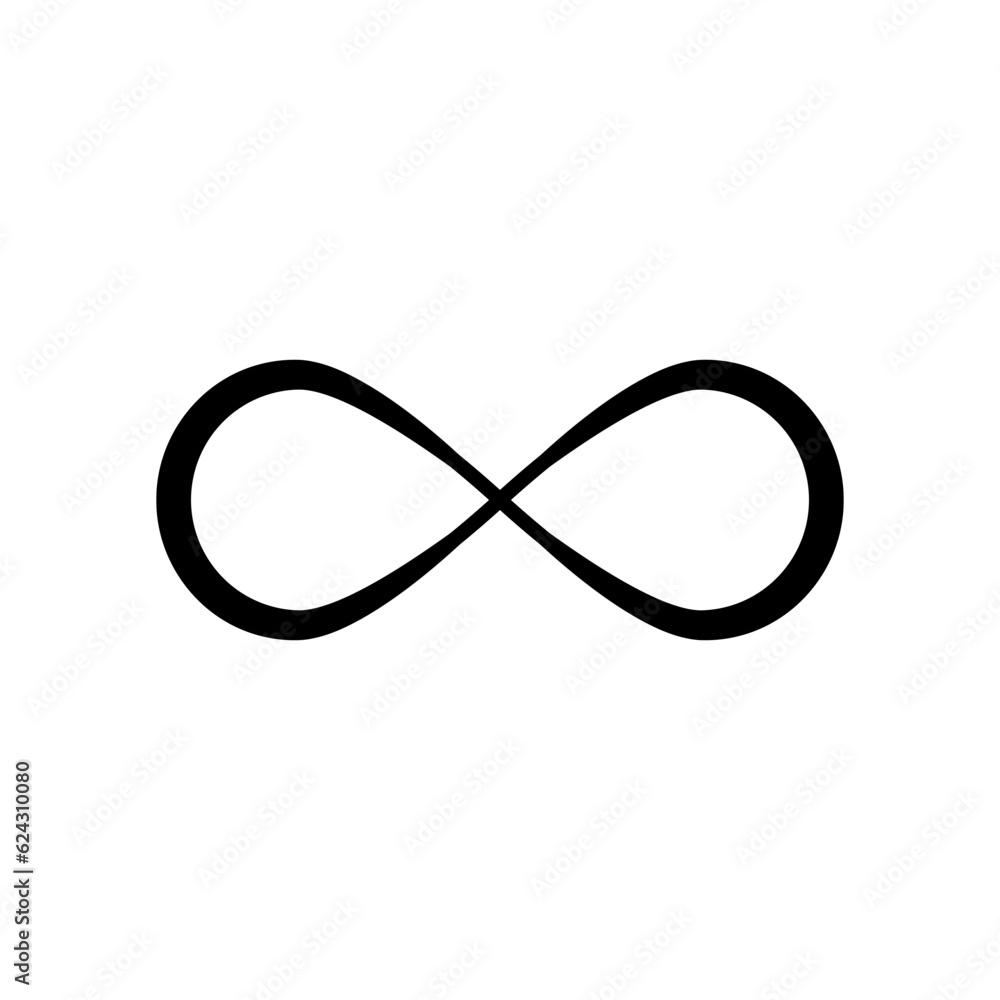 Infinity Loop Flat Symbol Isolated Vector Illustration Infinity Loop Flat Symbol Isolated Vector Illustration