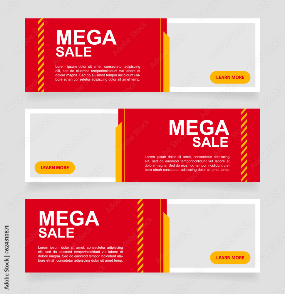 Obraz premium Year end deals web banner design template. Holiday event. Vector flyer with text space. Advertising placard with customized copyspace. Printable poster for advertising. Arial font used