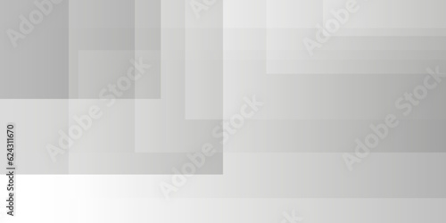  Abstract white and gray background design with layers of textured white transparent material in triangle and squares shapes. White color technology concept geometric line vector background.