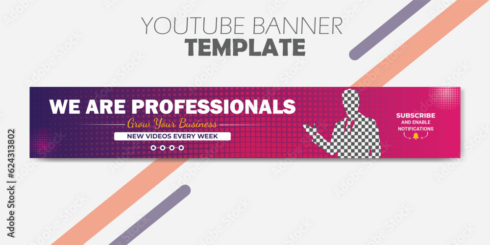 Corporate business and digital marketing youtube banner template design