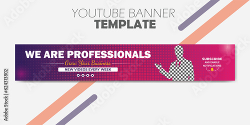 Corporate business and digital marketing youtube banner template design