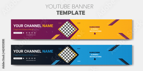 Corporate business and digital marketing youtube banner template design