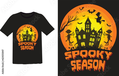 Spooky season  Halloween T-shirt Design