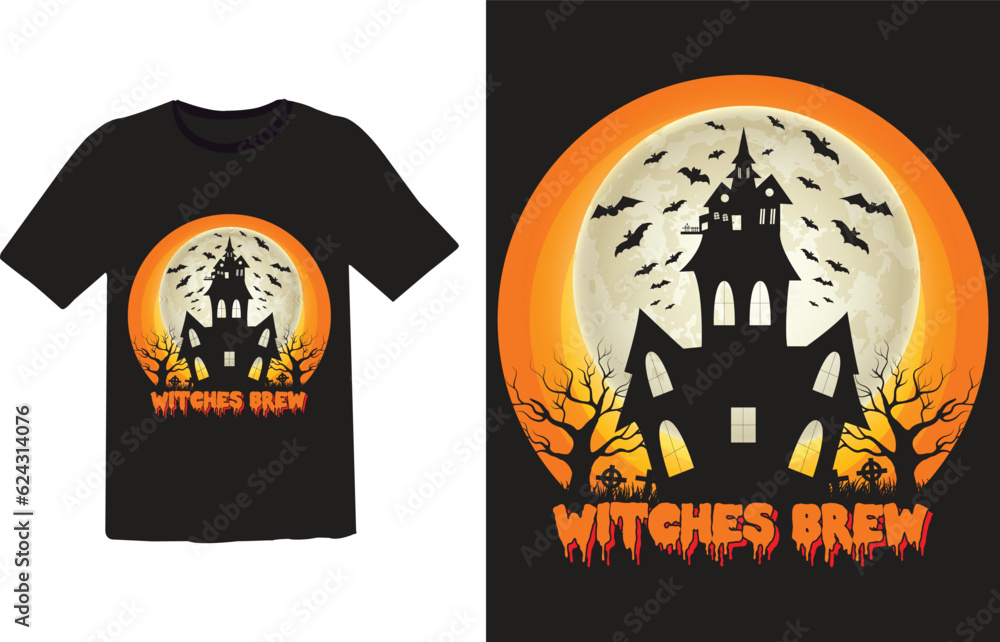Witches brew , Halloween T-shirt Design