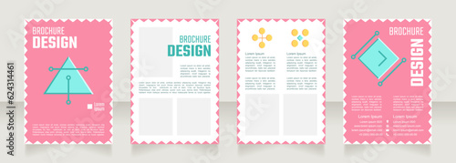 Manicure salon blank brochure design. Template set with copy space for text. Premade corporate reports collection. Editable 4 paper pages. Teco Light, Semibold, Arial Regular fonts used