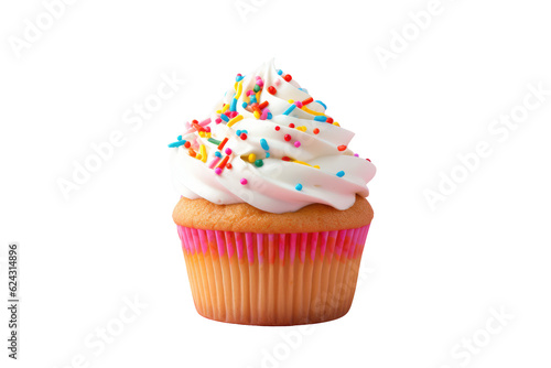 Cupcake png, isolated, cupcake on transparent background. generative AI