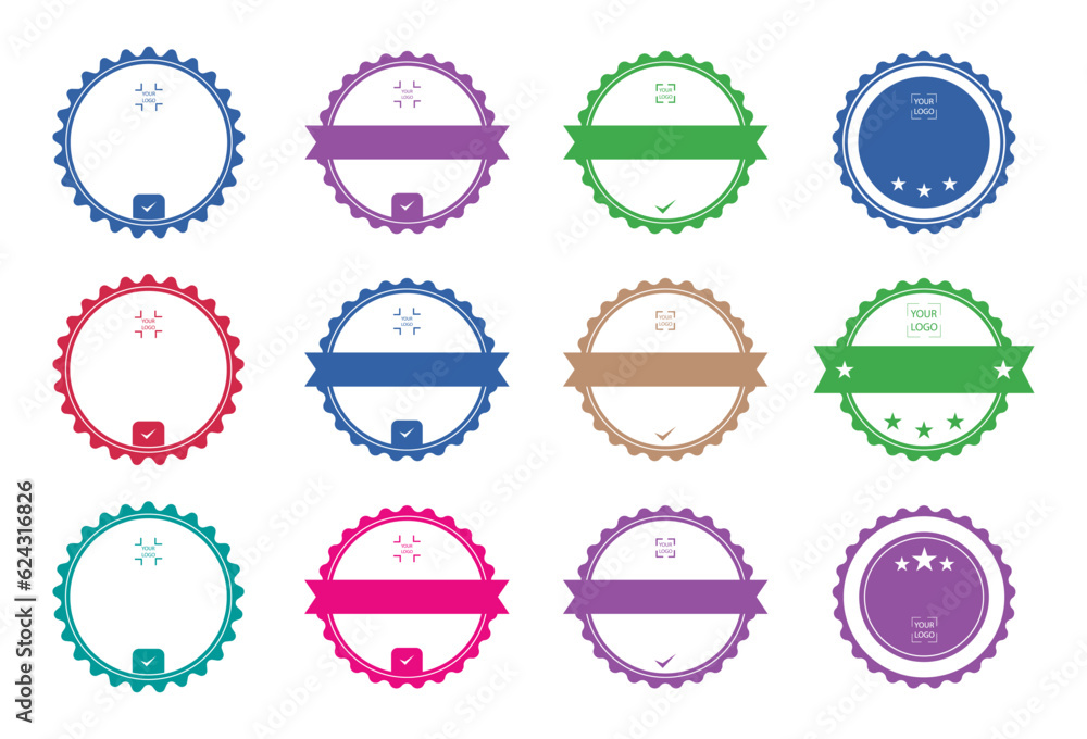 Set of round templates for certification. Set of round templates for certification.