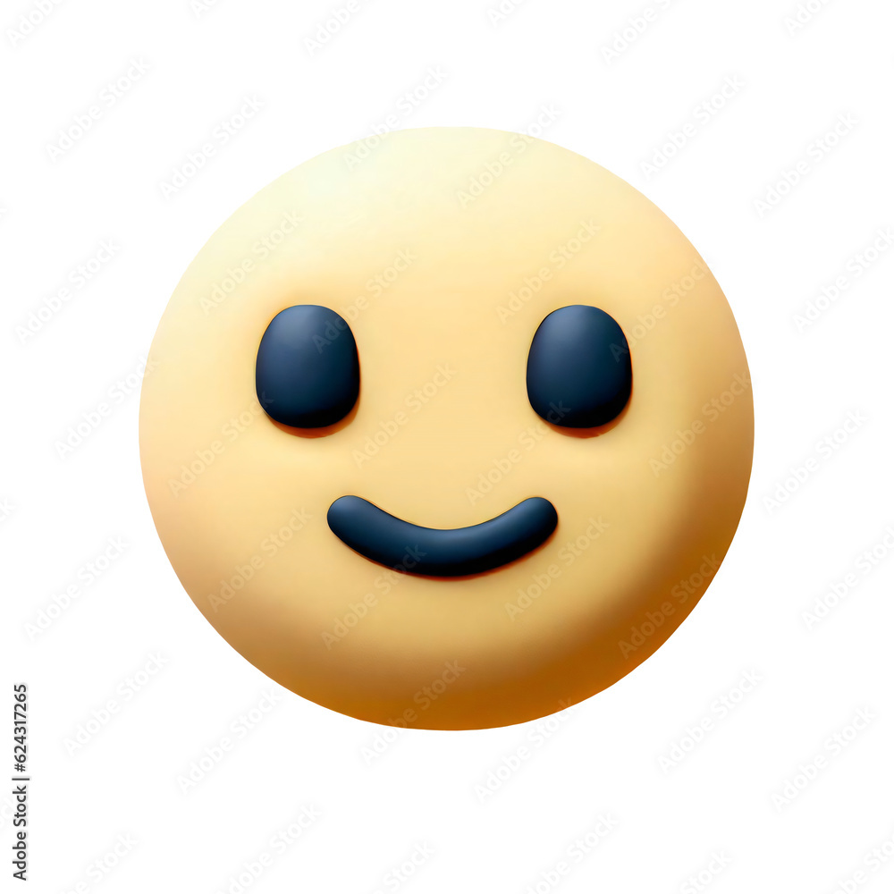3d happy emoji. Realistic 3d high quality isolated render 3d happy emoji. Realistic 3d high quality isolated render
