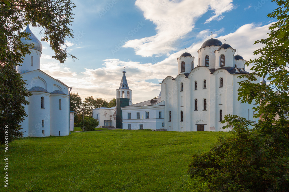 Nikolo-Dvorishchensky Cathedral in Veliky Novgorod, one of the oldest temples in the city