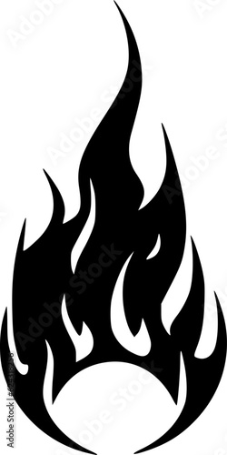 vector illustration of a burning flame