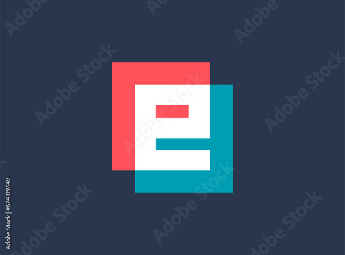 Letter E logo icon design template elements