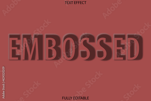 Embossed text effect