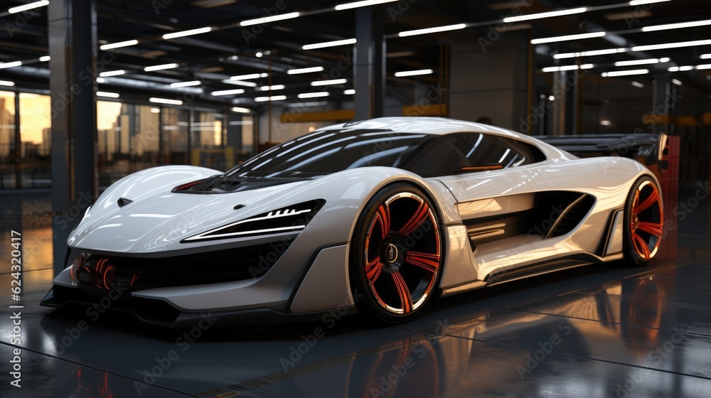 Fototapeta premium Concept new race car. Generative AI