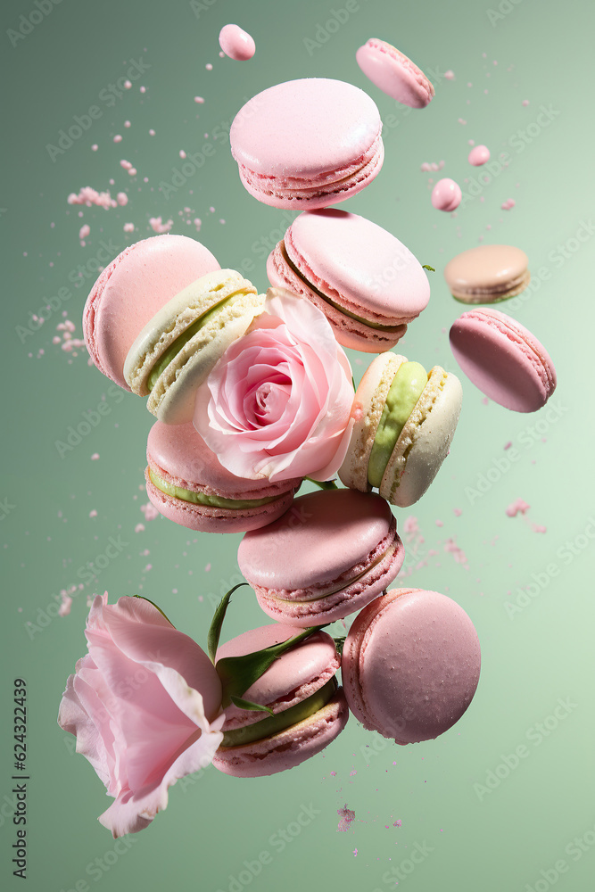 This beautiful picture of a pink rose nestled among soft pink and white cookies captures the joy and simplicity of nature's beauty This beautiful picture of a pink rose nestled among soft pink and white cookies captures the joy and simplicity of nature's beauty