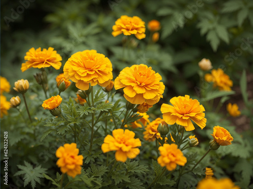 Yellow French marigold 