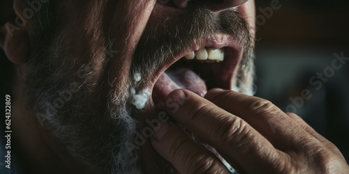 Dramatic Close-Up: Twisted Mouth in Disgust