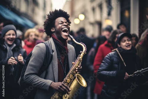 Feel the Rhythm: A Vibrant Saxophone Performance Delights the Crowd