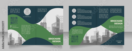 Environmental designers and architects blank brochure design. Template set with copy space for text. Premade corporate reports collection. Editable 4 paper pages. Myriad Pro, Cairo fonts used