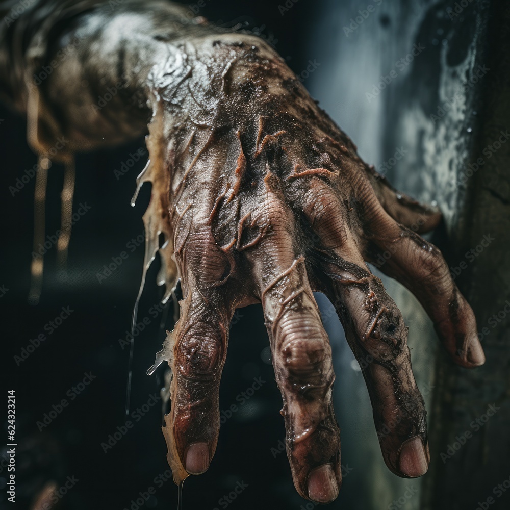 Horror and Repulsion: Hand Recoiling in Disgust from Touching Grimy Surface Horror and Repulsion: Hand Recoiling in Disgust from Touching Grimy Surface