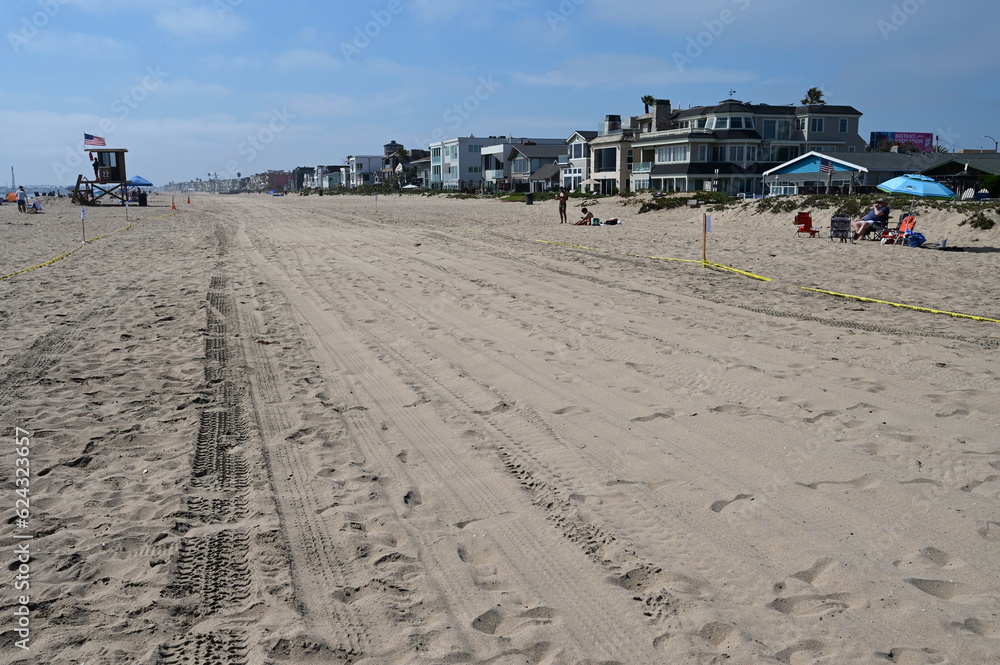 Obraz premium Sunset Beach in California.