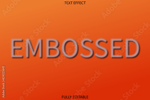 Embossed text effect