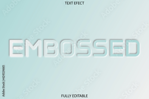 Embossed text effect