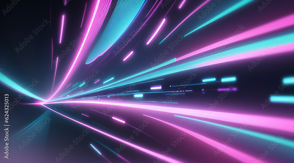abstract futuristic background with blue rose gold glowing neon moving high speed wave lines and bokeh lights. Data transfer concept Fantastic wallpaper Generate Ai abstract futuristic background with blue rose gold glowing neon moving high speed wave lines and bokeh lights. Data transfer concept Fantastic wallpaper Generate Ai