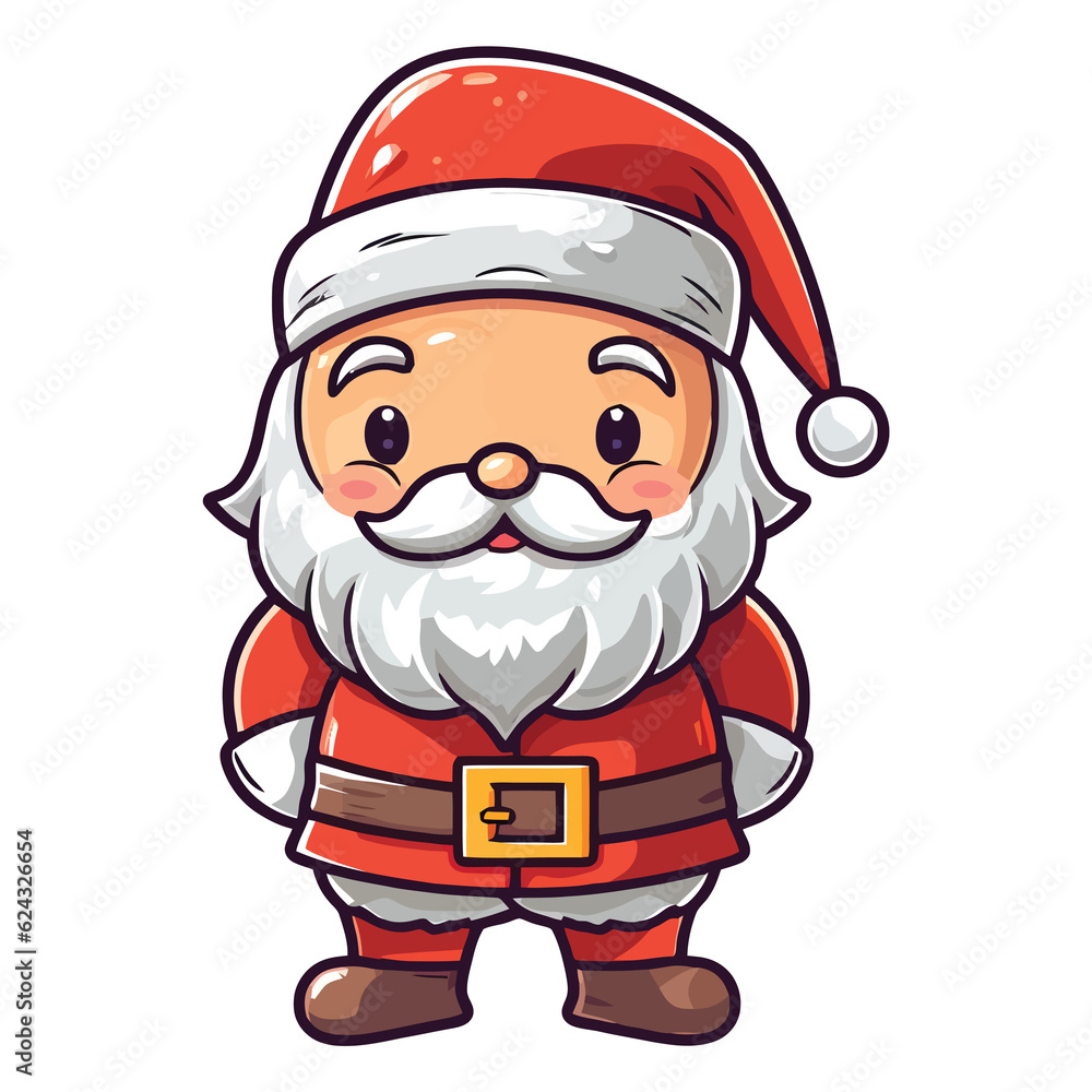 Cute Santa Claus Clipart 2D Illustration Cute Santa Claus Clipart 2D Illustration