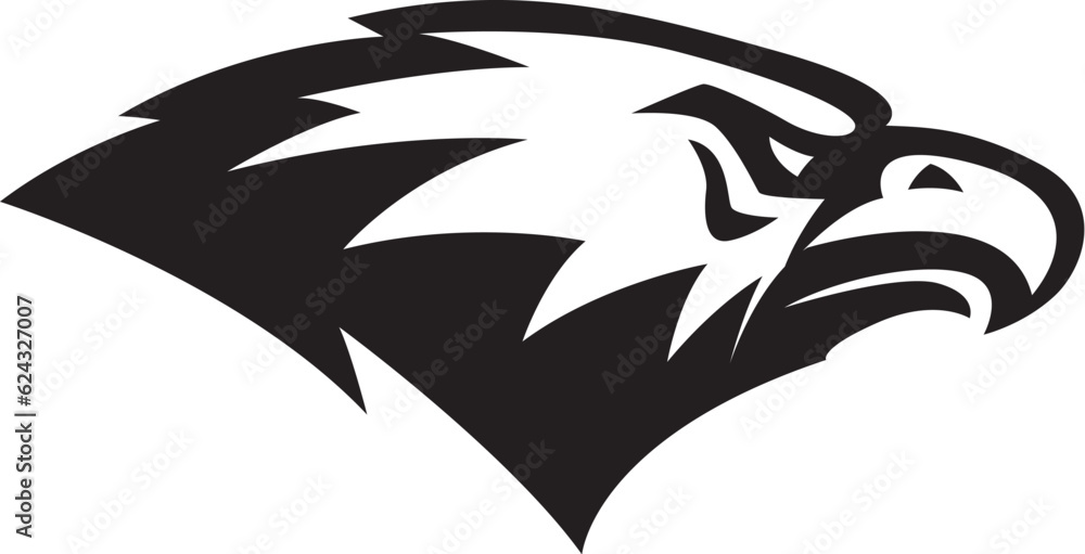 Eagle head. Sport team or club mascot. Design element for logo, label, emblem, sign. Vector illustration. Eagle head. Sport team or club mascot. Design element for logo, label, emblem, sign. Vector illustration.
