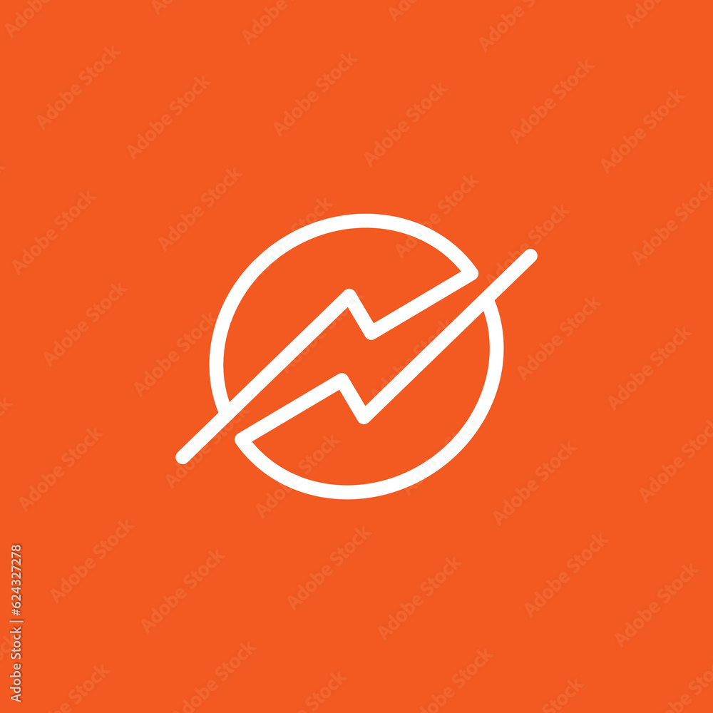 Logo mark of an outline bolt icon Logo mark of an outline bolt icon