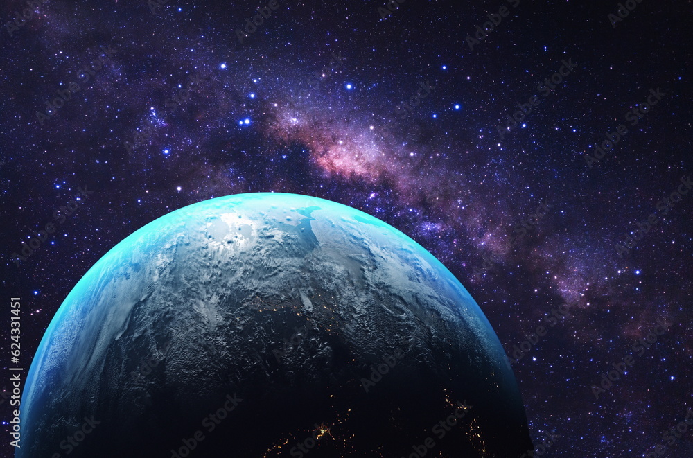galaxy planet in space galaxy planet in space