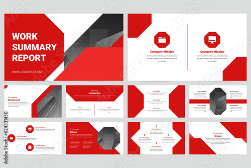 Red business work slideshow presentation