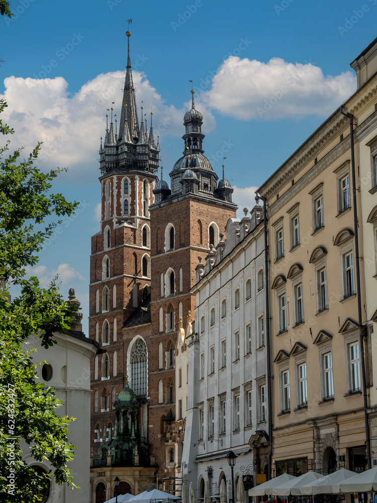 Fototapeta premium Gothic St Mary's church, Krakow, Poland