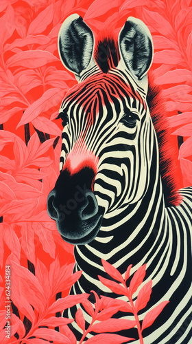 Riva Collection · African Animal Illustrations · Risograph Poster · Wildlife · Savannah · African safari · Botanical Aesthetic Illustrtions photo