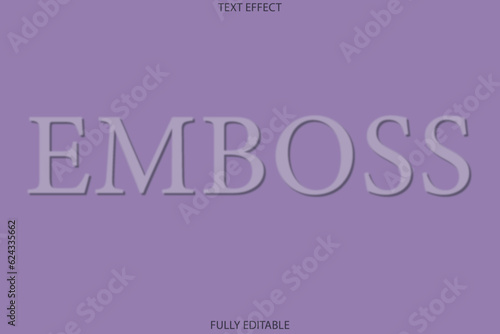 Embossed text effect