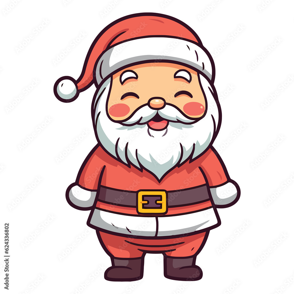 Cute Santa Claus Clipart 2D Illustration Cute Santa Claus Clipart 2D Illustration