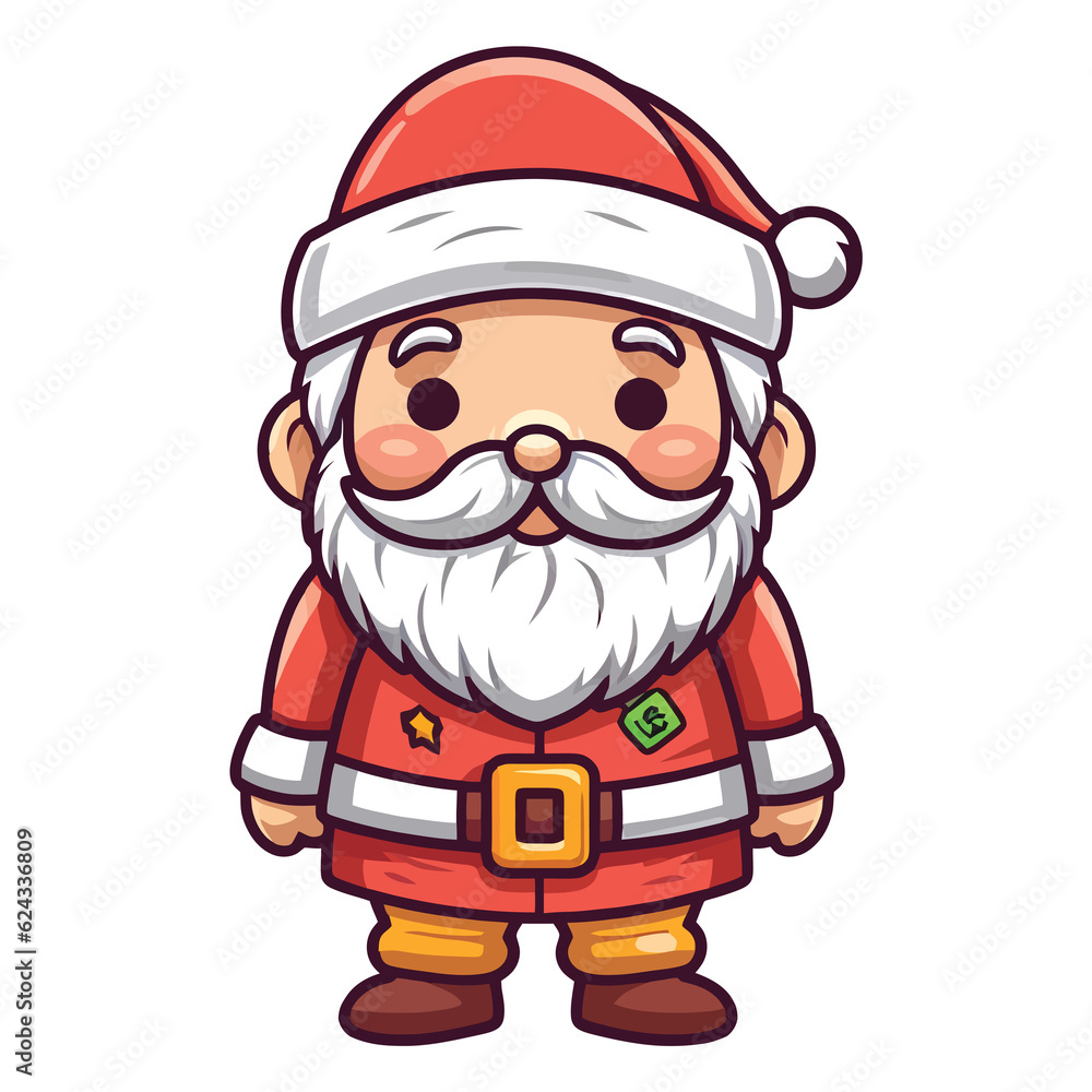 Cute Santa Claus Clipart 2D Illustration Cute Santa Claus Clipart 2D Illustration