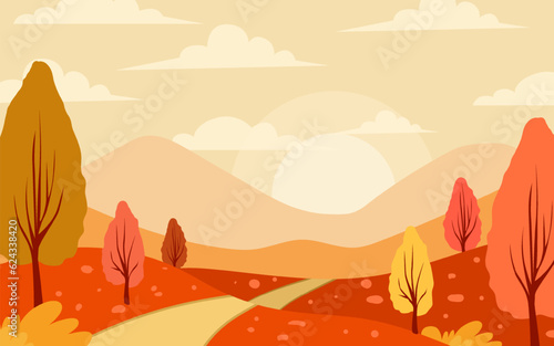 Hello Autumn Season Landscape Outdoor