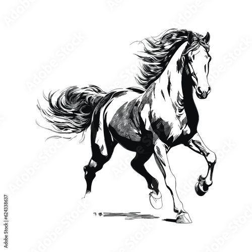 Hand drawn horse vector illustration
