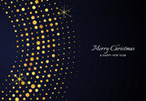 Merry Christmas of gold glitter pattern