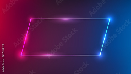 Neon frame with shining effects