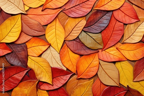 A lot of colorful leaves. Naturalistic tones. Generative AI